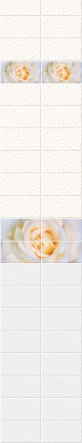 Панель ПВХ с 3D рисунком «Белая роза», узор из 2-х панелей
